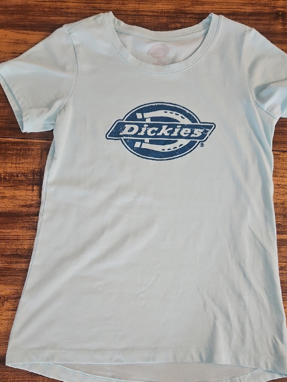Dickies Pale Blue Tee with Navy Logo